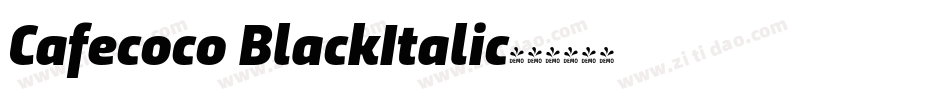 Cafecoco BlackItalic字体转换